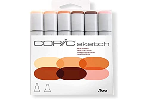 COPIC Sketch Set de 6 marqueurs à alcool double pointe - Skin tones 21075666