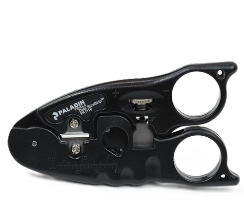 Image of Paladin Tools PA1116 Network Cable Cutter and Wire Stripper Tool | POE Ethernet CAT3 CAT5 CAT5E CAT6 (Professional Grade)