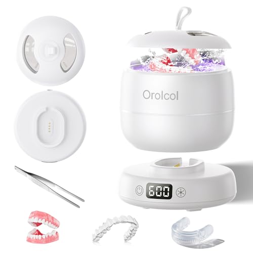 Ultrasonic Retainer Cleaner Machine,Mouth Guard Cleaner,Dental Pod Cleaner/Night Guard Cleaner/Aligner Cleaner Waterproof 3 Powerful Cleaning Modes 180ml-Best Gift for Braces Users/Christmas Ultrasonic Retainer Cleaner Machine,Mouth Guard Cleaner,Dental Pod Cleaner/Night Guard Cleaner/Aligner Cleaner Waterproof 3 Powerful Cleaning Modes 180ml-Best Gift for Braces Users/Christmas