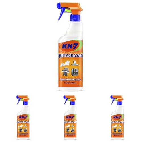 KH-7 Quitagrasas, Desengrasante | Elimina sin esfuerzo la Grasa y Suciedad | Aplícalo en la Cocina, Ropa, Exterior o Vehículos | Apto para todas las Superficies y Tejidos | Pulverizador 715ml.