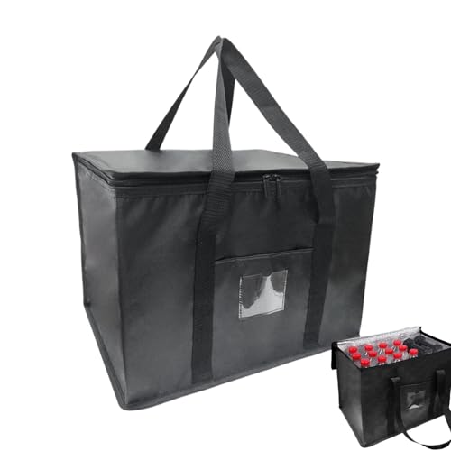 Shopping Tote - Bolsa térmica aislada, bolsa organizadora de cocina, resistente al agua, gran capacidad, 45 l, caja de refrigeración plegable, reutilizable