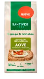 Pan Tostado 100% Integral con Aceite de Oliva Virgen Extra AOVE, 200 g. Pack de 2