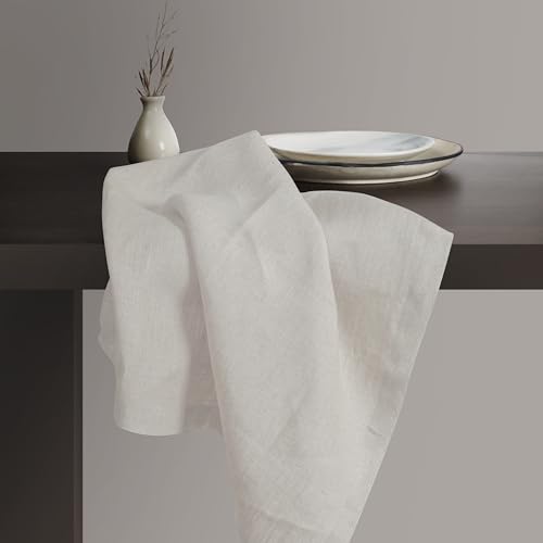 Set de 4 Servilletas de Lino Blanco 45x45 cm miniatura 5