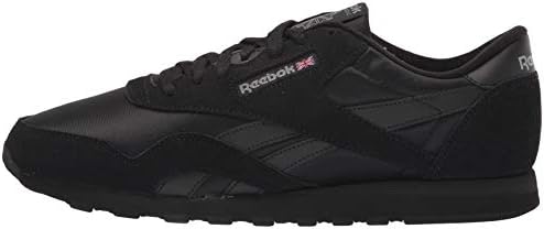Reebok men's Classic Nylon Sneaker, Black/Pure Grey, 9 US | Image 7
