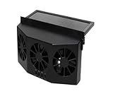 KFZQLRYMX Car Electric Fan Solar Car Fan USB Rechargeable Exhaust Fan Air Circulation Cooling and Heat Dissipation High Wind Power 2/3 Head Ventilation Fan Reduce Temperature