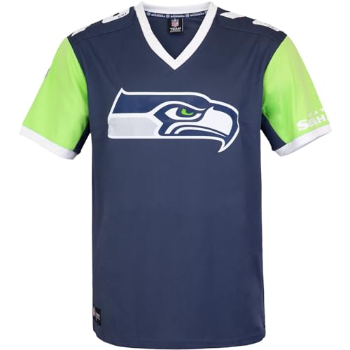Fanatics Recovered NFL Team Color Block Jersey Trikot (L Seattle Seahawks)