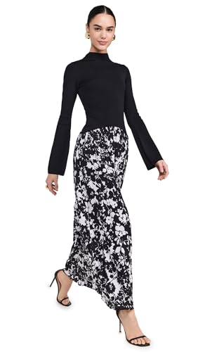 Solid & Striped Women's The Soglio Dress, Black & White Floral, M