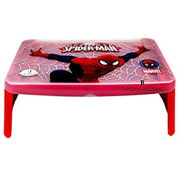 Perpetual Bliss Spider Man Bed Table for Kids/Laptop/Portable|Study/Lamp/Multipurpose(Dimension) 50x30x20cm