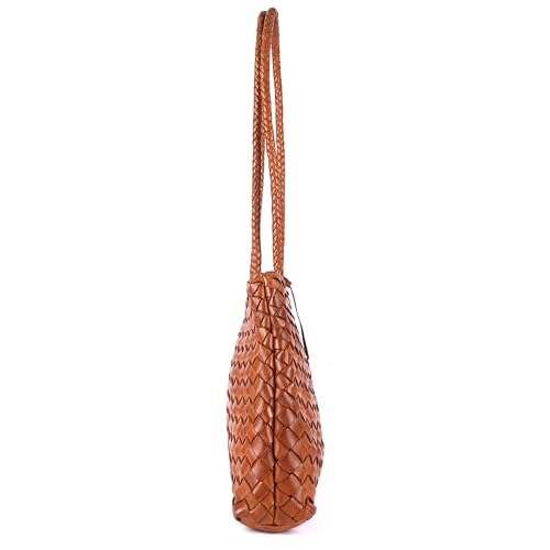 Bolso Tote de Cuero Tejido Hecho a Mano miniatura 3