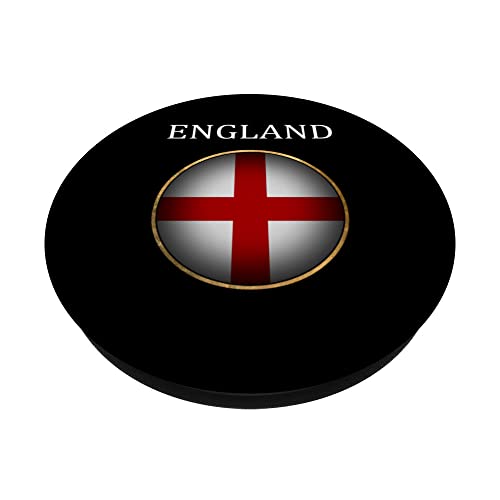 Medieval England Heraldry St George Cross PopSockets Swappable PopGrip, Black - Image 2