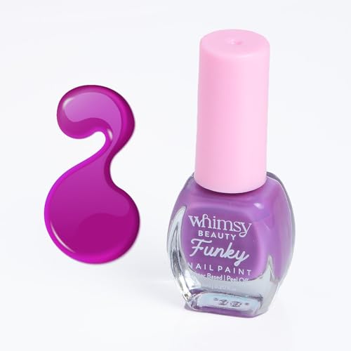 Image of Whimsy Beauty Nail Polish for Kids Girls, Peel Off Water Based Nail Colour with Non Toxic Formula, Safe Play Nail Paint for Daughters, 4 to 16 Years, Organic, Natural, Chemical Free (Purple)