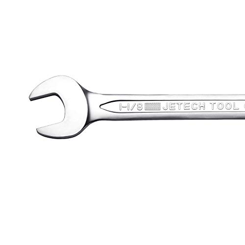 Image of Jetech 1-1 /8 Inch Combination Wrench - Industrial Grade Spanner with 12-Point Design, 15-Degree Offset, Durable Chrome Vanadium Steel, Forged, Heat-Treated, SAE