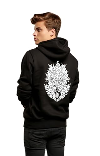 Image of Be Crazy Anime Printed Black Hoodie /Graphic Printed Hoodie /Hoodie for Men & Women /Warm Hoodie /Unisex Hoodie