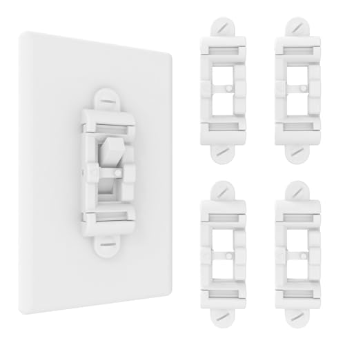 Light Switch Guard 4PK Child Proof Toggle Cover Keeps Lights ON/Off