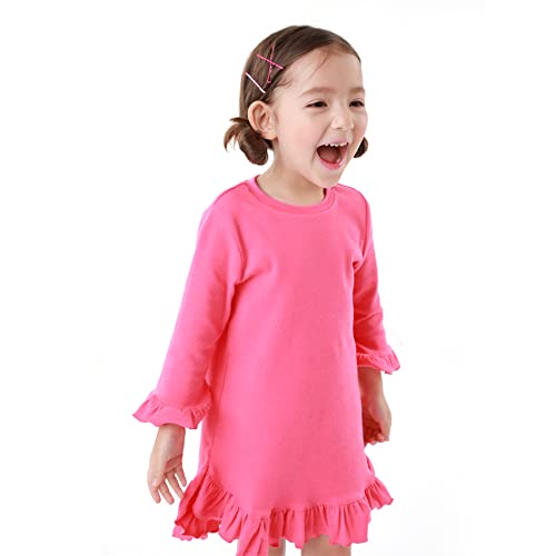 Red Dress for Girls Toddler Long Sleeve Christmas Casual Holiday Dresses2