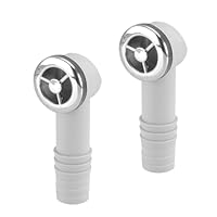 Qrity 2 Stück Überlaufkopf, 36 x 36mm Runde Schnittstelle, Überlauf Spüle Waschbecken, Überlaufgarnitur für Edelstahlspülen