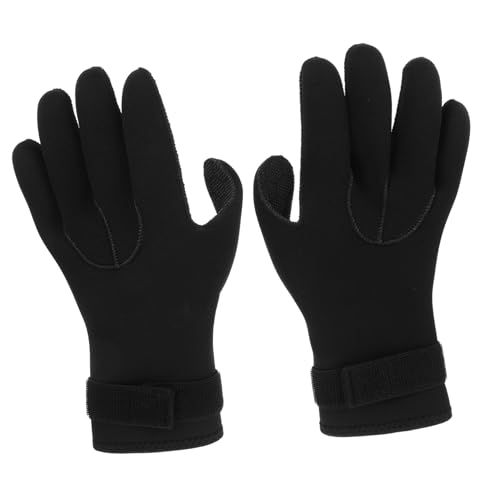 BRIGHTFUFU 1Pair Diving Gloves for Water Sports Scratch Neoprene Mittens Warm Non Slip Snorkeling Gear XL for Diving Kayaking Canoeing and Underwater Activities Black