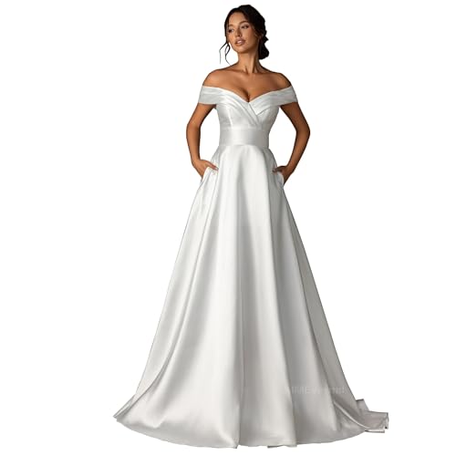 AIMEvernal Wedding Dresses for Women,Off-Shoulder...