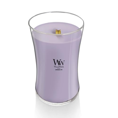 WoodWick Lavender Spa Gifts for Women and Men, 21.5 oz Large Hourglass Candle with Crackling Wick - Image 4