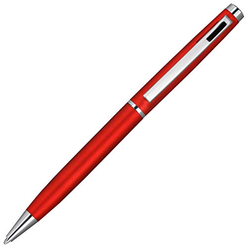 Image of Lanier 4G Ballpoint Pen - Shiny Chrome Ring & Parts with Medium Tip 0.7mm Cross Style Refill (with Accents - White or Black or Purple or Pink)