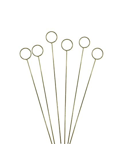 JoeYoo 30 Pcs Metal Wire Floral Place Card Holder, DIY Craft Wire Clip Table Card Note Photo Memo Holder, Metal Clamp Clay Cake Decoration Accessories (Round Shape)