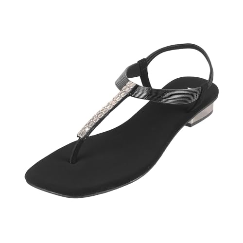 Image of Mochi Women Synthetic Flat Beaded Fashion Sandal