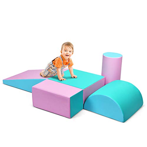 Costzon Crawl and Climb Foam Play Set, Colorful Fun Foam Play Set, 5