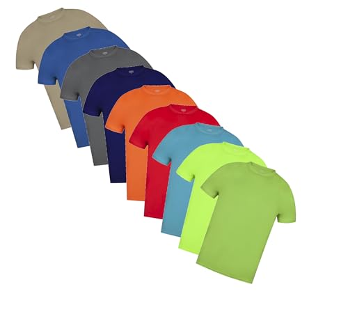Genérico Lote 9 Camisetas Técnicas Lisas Hombre Adulto | Pack de 9 Colores | 100% Poliéster | Tamaño L | Multicolor9