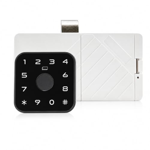 Image of AERYS Smart Cabinet Lock with Fingerprint, RFID Card, PIN & App Control | Bluetooth Wardrobe Lock for Wooden Drawer, Cupboard, Office Cabinet (1 Year Warranty)
