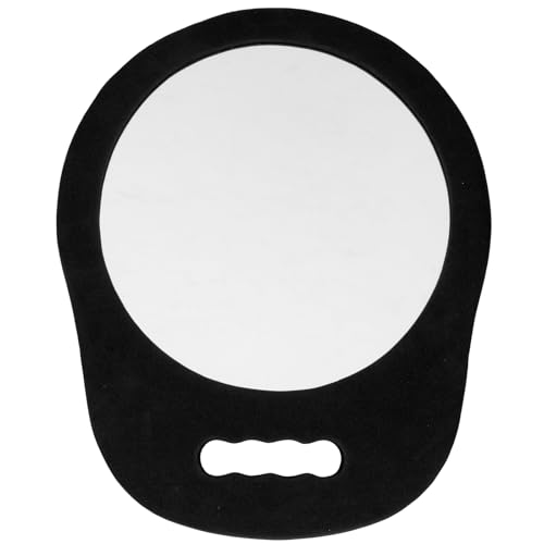 Healeved Espejo De Mano Redondo con Marco De Espuma Espejo para Peluquería Y Maquillaje Práctico Y Portátil para Salones Y Uso Personal
