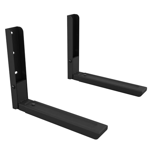 AVF Wall-Mounted Microwave Oven Brackets – Universal Fit, Heavy-Duty Black...