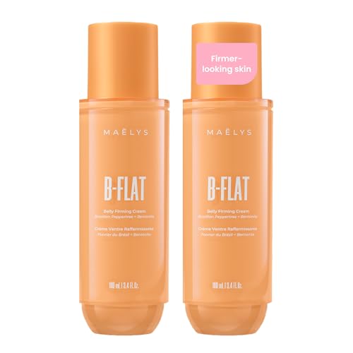 Image of MAËLYS B-FLAT Belly Firming Cream for Women - Skin Tightening & Moisturizing Treatment with Shea Butter & Bentonite Clay - Smooths Look of Stretch Marks - Postpartum Body Care (2 Pack)