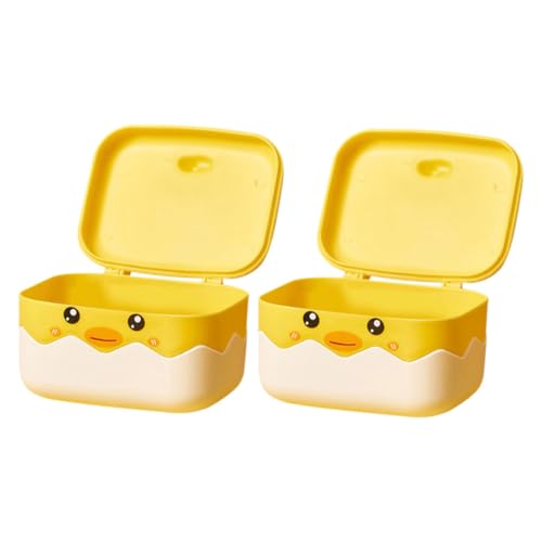 BUGUUYO 2 Piezas Artículos De Tocador De Tamaño De Viaje Almacenamiento De Juguetes Jabonera De Barra Contenedor De Jabón De Baño Soporte De Esponja Plato De Jabón Envase Hundir Páginas