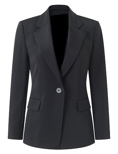 Blazer Formel Femme Veste de Costume Affaires Travail Bureau Un Bouton Chic