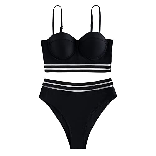 Maillot de bain deux pièces dos nu avec tankini grande taille et culotte gainante