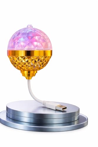 DERIKO USB Rotating Disco Light RGB LED Party Light | Mini Crysta...