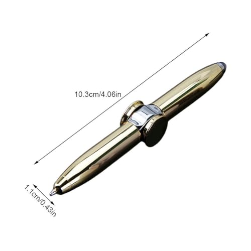 Image of Sakar Pen with LED Light Rotating Ballpoint Pen Anti Stress Anxiety Gift Pen for Business Adults Helping ADHD Stress Reducer Thinking, 4 Inches