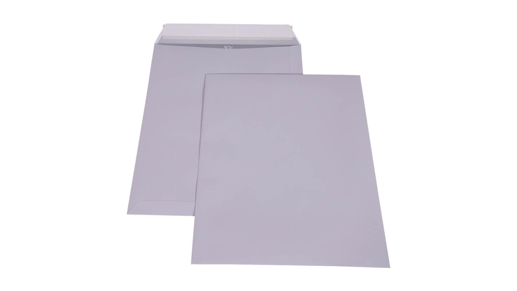 500x Briefumschlag DIN C4 229 x 324 mm C4 ohne Fenster Selbstklebestreifen 120g/qm Weiss
