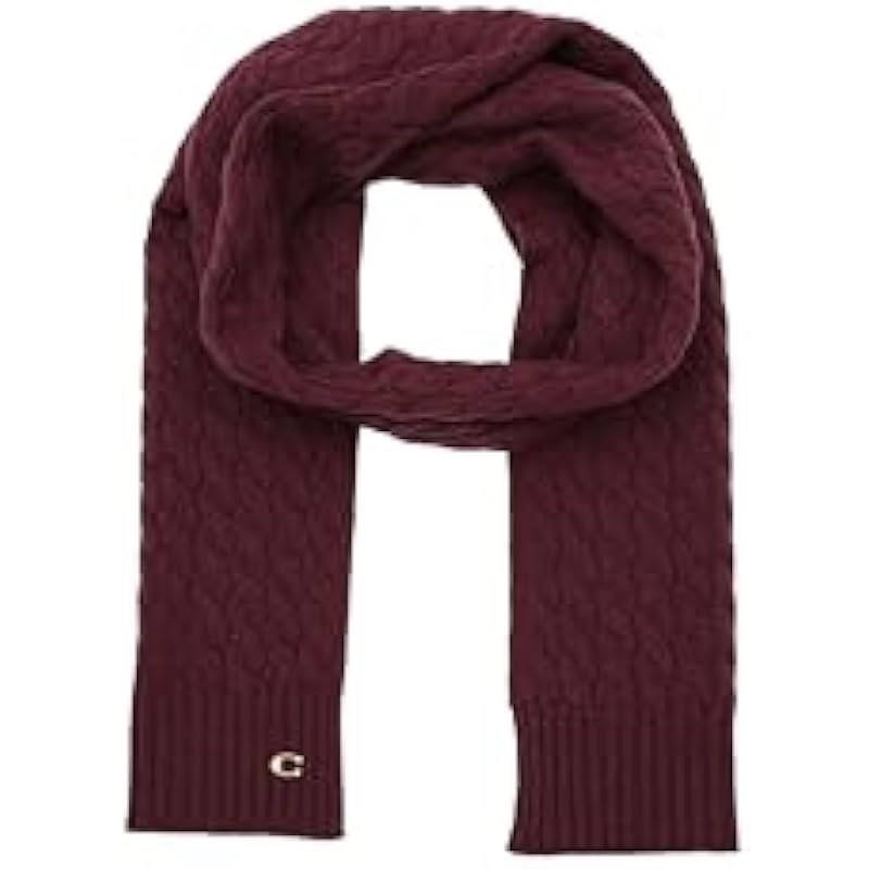 Cable Knit Scarf Oxblood One Size