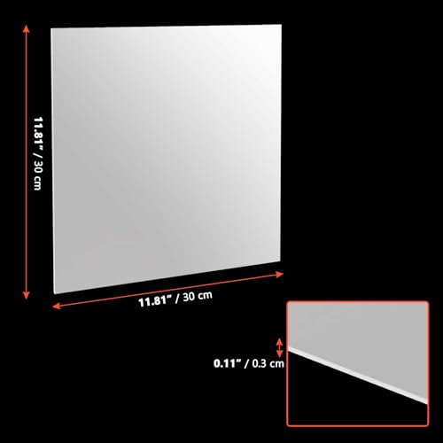 Image of SINJEUN 6 Pack 12 x 12 Inch White Acrylic Sheet, 1 /8 Inch Thick Acrylic Cast Plexiglass Board Plexiglass Panels for Craft, Signs, Painting, Photography Background, Display Stand