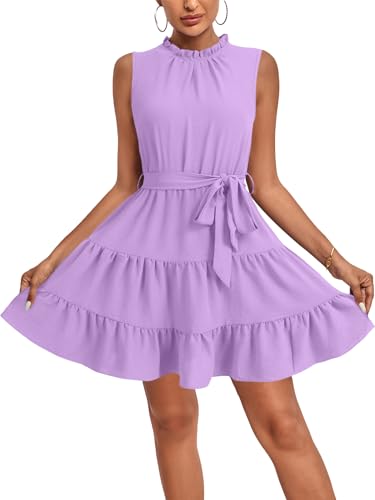 Image of Umenlele Women's Ruffle Casual Mini Dress