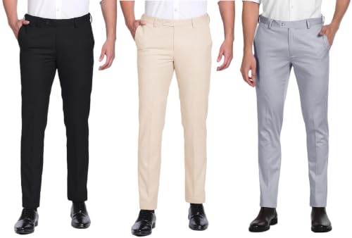 Image of Men's Slim Fit Formal Trousers | Office & Business Wear Pants For Men