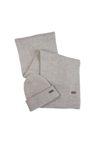 CRIMDON BEANIE & SCARF Mens Gift Set Grey