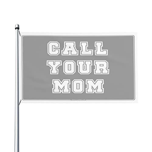 Drapeau Call Your Mom 152x244 cm pour déco de dortoir universitaire