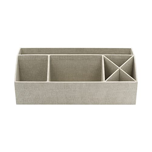 Casier de rangement de bureau beige Bigso Box avec 4 compartiments pour crayons - 4