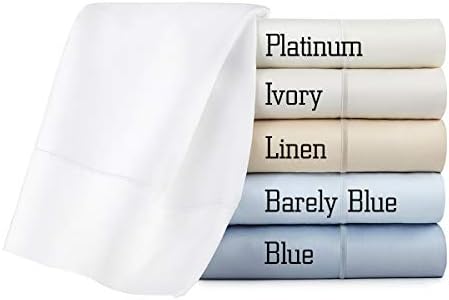 Peacock Alley Soprano Luxury Sateen Duvet, Shams or Sheets | 100% Long Staple Cotton | 420 Thread-Count | Soft and Smooth Sateen Weave (Linen, Standard Pillowcases) - Thumbnail 4