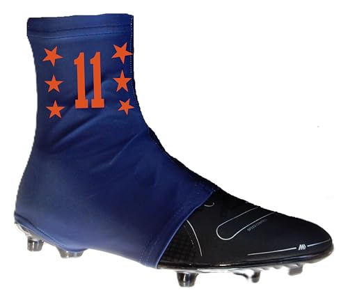 Ball Star Series Custom Sports Cleat Covers Spats - 12 Colors - Choose Your Numbers/Initials - Youth and Adult Sizes