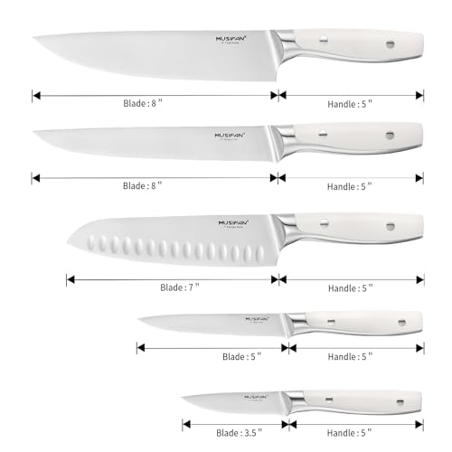 5-Piece Chef Knife Set, Professional Ultra Sharp Kitchen Knives For Cooking High Carbon Stainless Steel, With Ergonomic Handle Design (five) - Image 4