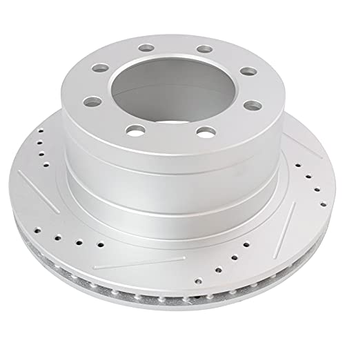 Image of TRQ Rear Performance Brake Pad & Rotor Kit, with Chemical Kit Ceramic Premium G-Coated Compatible with 2006-2008 Dodge Ram 1500 2003-2008 Ram 2500, 3500