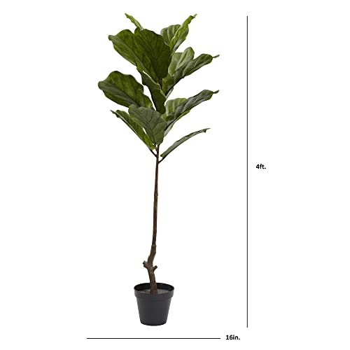 image for Nearly Natural 4ft. Fiddle Leaf Tree UV Resistant (Indoor/Outdoor), Gr